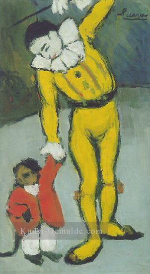 Clown au singe 1901 Kubismus Pablo Picasso Ölgemälde